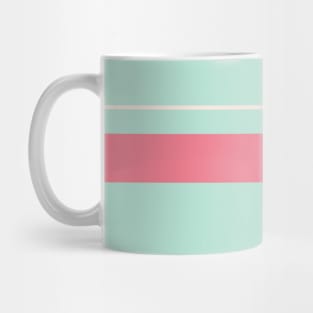 A refined collection of Pale Chestnut, Powder Blue, Misty Rose and Light Coral stripes. Mug